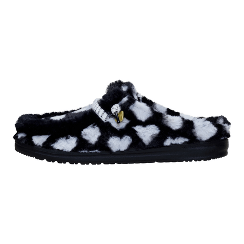 Wendy Slipper Hearts - Black/White - 1